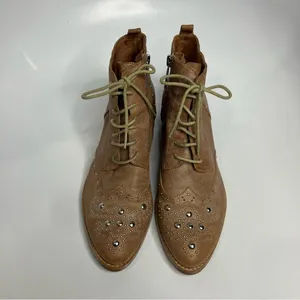 Donald J Pliner Nickki studded ankle riding‎ boots lace up boots size 6 thumbnail 3
