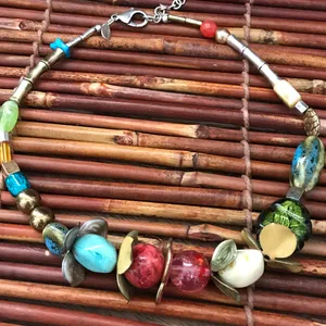 Chico’s Mixed Media Colorful Stone Necklace thumbnail 1