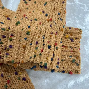 Entro women's L chunky confetti Popcorn Sweater Cardigan w/front pockets thumbnail 9
