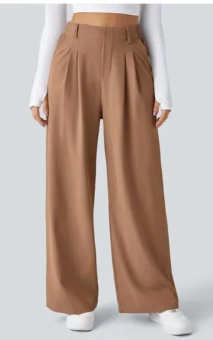 Halara Flex™ High Waisted Side Pocket Wide Leg Waffle Work Pants thumbnail 2