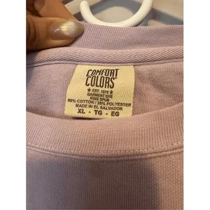 Comfort colors lavender Nike logo crew neck sweater size xl thumbnail 2