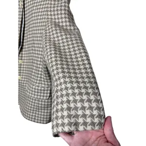 Vintage‎ Prophecy Womens Wool Blazer Houndstooth Button Front Jacket Size 12 Brown thumbnail 4