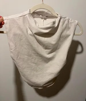 Reformation White Drape Neck Sleeveless Top | XS thumbnail 1