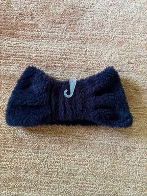 Aerie Plush Fuzzy Twist Headband One Size Navy Blue NWT thumbnail 2