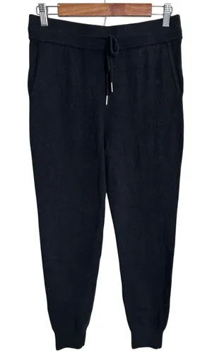 Quince 100% Mongolian Cashmere Sweatpants Jogger Black Womans S Knit Lounge thumbnail 1