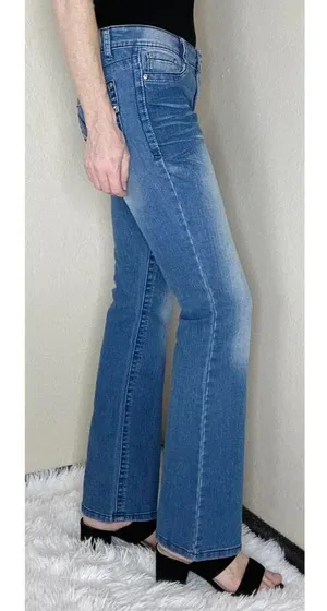 . Retro Ashley Low Rise Bootcut Light Medium Wash Jeans Denim thumbnail 6
