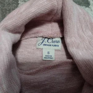 J Crew Medium Tunic Sweater Vintage Fleece Turtleneck thumbnail 2