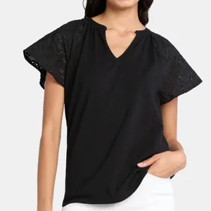 Time and Tru Blue Boxy‎ Short Sleeve Blouse thumbnail 4