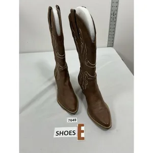 Womans Very Volatile Raspy Western Pull On Boots 10 Brown Stitch Detail thumbnail 7