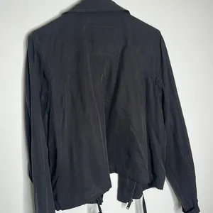 Abercrombie & Fitch Gray Drape Moto Cargo Utility bomber Jacket thumbnail 8