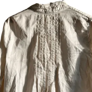 Cp Shades Shirt S Pleated Silk Cotton Blend White Button Down USA Minimalist thumbnail 8