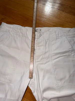 American Eagle Outfitters White Cargo Pants thumbnail 4