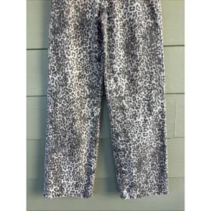 Lioness Leopard Cheetah Animal Print Denim 100% Cotton Jeans Pants Womens XS thumbnail 4