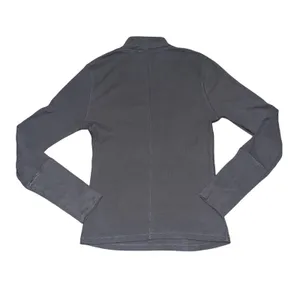 Free People Mock Neck Top Womens Medium Grey Excellent Ribbed Long Sleeve thumbnail 4
