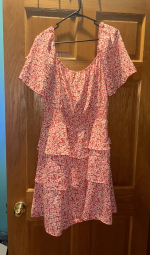 Pretty Garden Ruffle Floral Summer Boho Dress XL thumbnail 1
