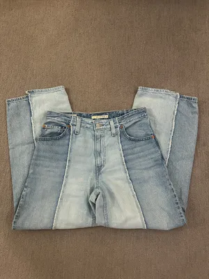 Levi's Premium Baggy Dad Recrafted Two-Tone Relaxed Straight Leg Jeans Sz 27 thumbnail 6
