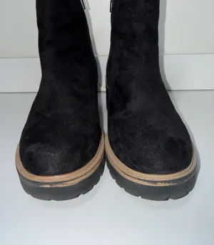 Maurices Bridget Chelsea Boots Black Faux Suede Ankle Zipper thumbnail 3