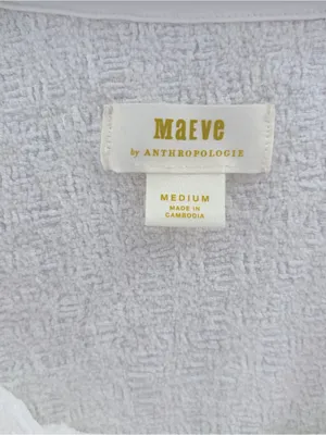 Maeve by Anthropologie White Textured Popcorn Bubble Knit Crop Top Medium thumbnail 2