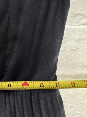 And Now This square neck Black Long-Sleeve Midi Dress slit M casual witchy thumbnail 9