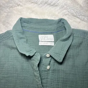 J. Crew Dark Green Button Down Shirt thumbnail 2