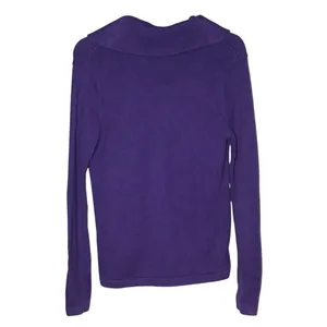 VINTAGE Ralph Lauren Shawl Collar Button Cardigan Sweater‎ Medium Purple #M13-3 thumbnail 2