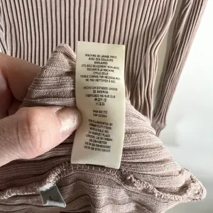 Free People Beach Ribbed Turtleneck Top Mauve Brown Long Sleeve‎ Knit Tunic LG thumbnail 6
