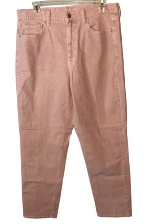 American‎ Eagle Pink Corduroy Mom Jeans High Rise Size 10 Vintage Style thumbnail 1