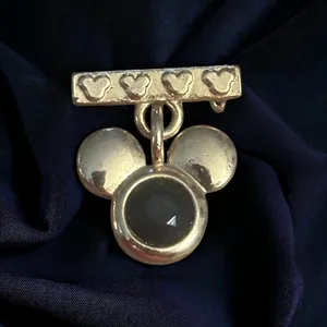 Disney Vintage AAI gold tone Mickey Mouse ears brooch thumbnail 1