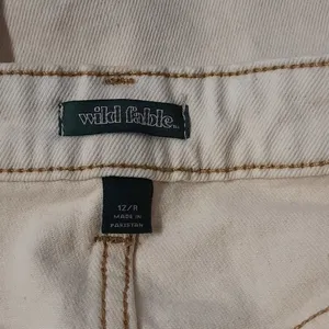 Wild Fable Shorts Women's Size 12 Beige High Waist Cuffed Casual Summer Denim thumbnail 7
