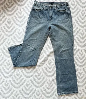 TOMMY HILFIGER Women’s High Rise Bootcut Blue Denim Jeans 8 Long thumbnail 1