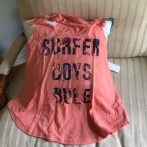 Roxy Surfer Boys Rule Racerback Tank in Coral multi sz medium thumbnail 4