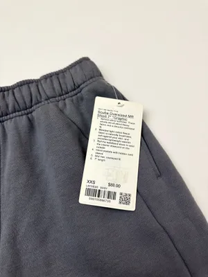 Lululemon Scuba Mid-Rise Oversized Short 7" *Graphic Solar Grey, XXS thumbnail 5