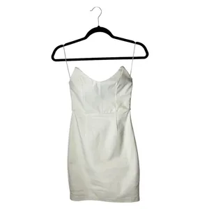 Superdown Stevie‎ Mini Dress Womens XS White Strapless Boned Party Cocktail thumbnail 2