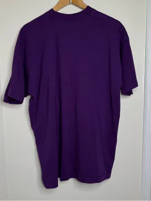 Vintage 80s Best Fruit of the Loom T Shirt Rocking Horse Adult Size XXL Purple thumbnail 6