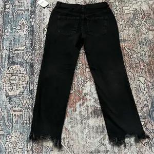 Free People We The Free‎ Maggie Jeans NWT Midrise Straight Size 26 Washed Black thumbnail 11