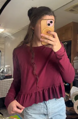 Altar'd State Maroon Top thumbnail 2