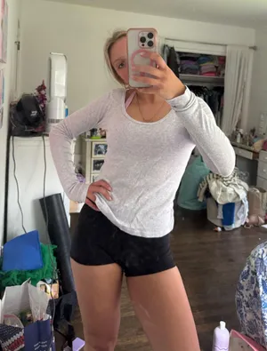 Brandy Melville Long Sleeve Top Grey thumbnail 2