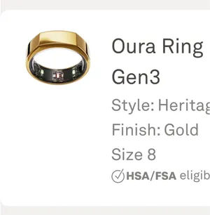 Oura Ring Gen 3 Horizon Gold Size 8 thumbnail 2