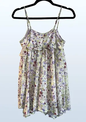 SOLD OUT, NWT Chiffon Floral Romper, XS thumbnail 7