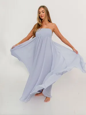 NWT Worth Collective Caia Maxi Dress size Large L Periwinkle Bump Friendly thumbnail 5