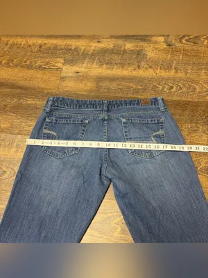 Vintage Y2K American Eagle Real Flare Low Rise Denim Jeans Womens 8 Bootcut Blue thumbnail 6