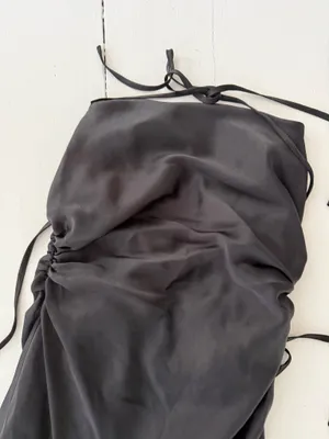 Formal black full length dress BHLDN/anthro size small thumbnail 3