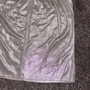 New York & Company silver metallic halter top in XS thumbnail 4