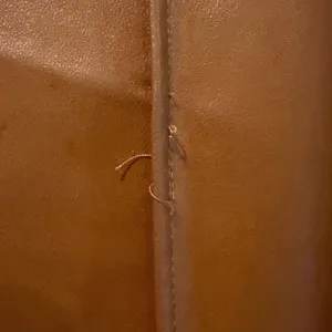 Nine West Jogger Pants Brown Good Faux Leather Seam‎ Detail Women Large thumbnail 3