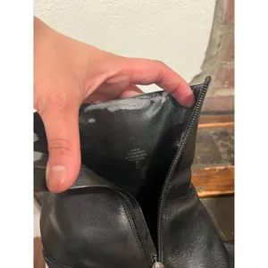 Marc Fisher Black Leather Round Toe Block Heel Ankle Boots Size 9 thumbnail 8
