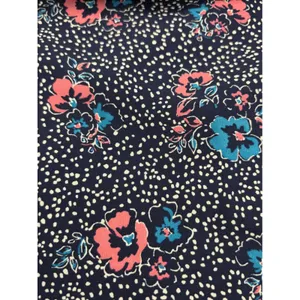 Motherhood Maternity Floral Flutter‎ Sleeve Blouse Navy Pink Dotted Top Large thumbnail 5
