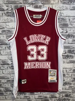 Headgear Classics Highlight Collection Kobe Bryant HS Jersey Lower Merion Red thumbnail 1