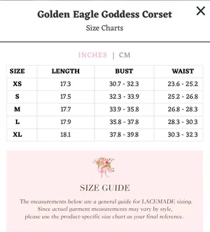 NEW LaceMade Golden Eagle Goddess Corset Top Size XL thumbnail 11
