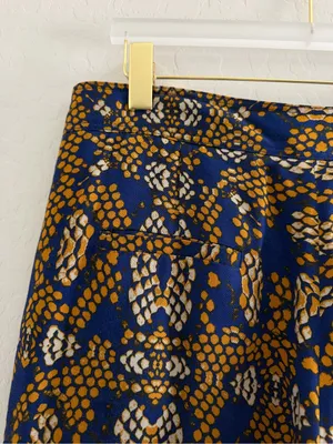 Anthropologie Cartonnier Sampa wide-leg crop pants snake print culottes Size 12 thumbnail 8