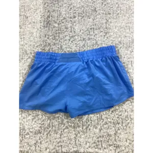 Nike Womens Dri-FIT Running Shorts Blue Reflective Swoosh Elastic Waist Athletic thumbnail 4